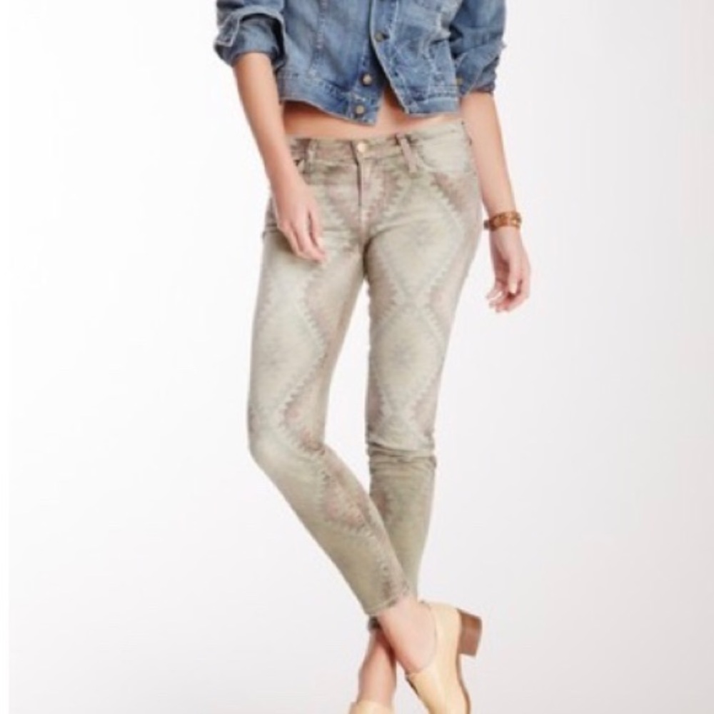 CURRENT/ELLIOTT | Army Green Navajo Skinny Jeans